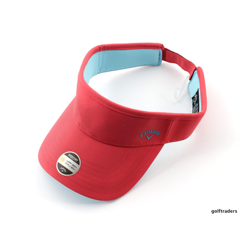 red golf visor