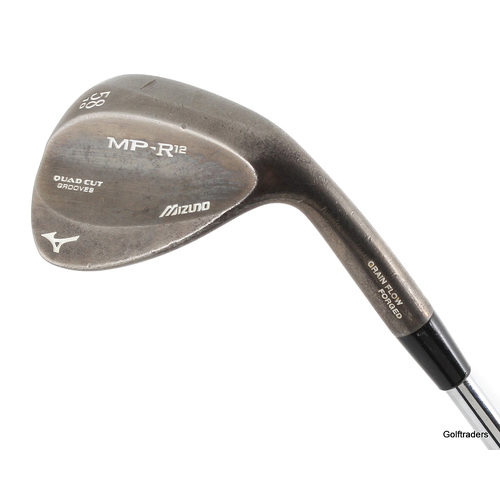 Mizuno MP-R12 Raw Gunmetal Forged Lob Wedge 58.10 Steel Stiff New Grip K3819