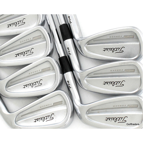 Titleist 714 CB Forged Irons 4-PW Steel X-Stiff Flex New Grips L1235