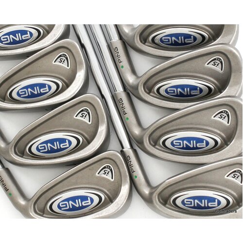 Ping i5 Green Dot Irons 3-PW Steel Regular Flex New Grips L131