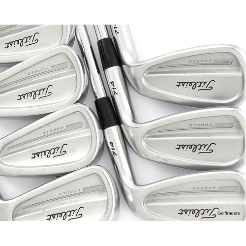 Titleist Forged CB 714 Irons 4-PW Steel Stiff Flex New Grips L1564