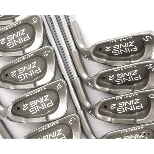 Ping Zing 2 Black Dot Irons 3-PW, SW Steel Regular Flex New Grips L2202