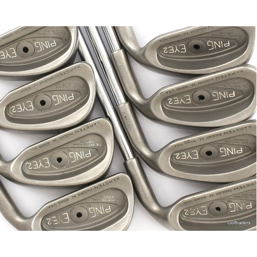 Ping Eye 2 Black Dot Irons 3-PW Steel Stiff Flex New Grips L2203