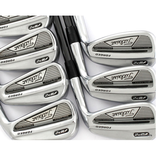 Titleist AP2 Forged Irons 4-PW Graphite Stiff Flex New Grips L2465