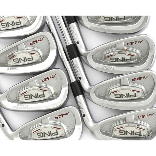 Ping Anser Forged Black Dot Irons 3-PW Steel Stiff Flex New Grips L2579