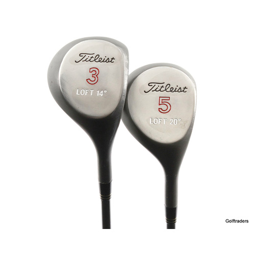 Titleist SS Vintage 3 & 5 Fairway Wood Set Graphite Stiff Flex New Grips L295