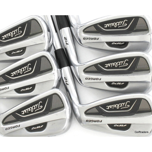 Titleist AP2 712 Forged Irons 5-PW Steel Stiff Flex New Grips L44