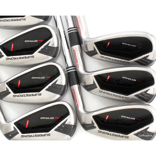 MD Golf Superstrong STR40 Irons 5-PW, SW Steel Stiff Flex +0.5" Longer L779