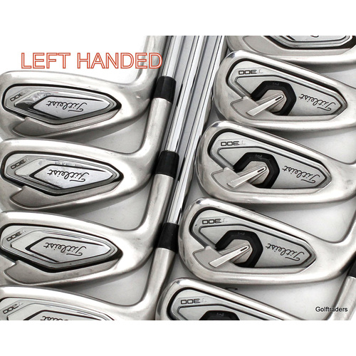 Titleist 2019 T300 Irons 4-PW, GW, SW Steel Stiff Flex Left Handed +0.5" L898